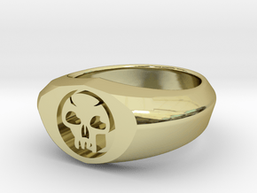 MTG Swamp Mana Ring (Size 7) in 18k Gold Plated Brass