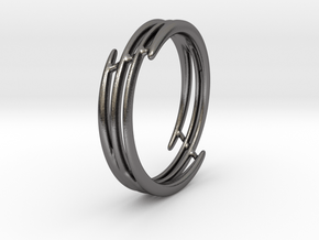 Bracelet of set : Soft Energy (medium) in Polished Nickel Steel