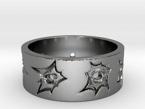 Outlaw Bullet Holes Ring Size 14 in Polished Silver