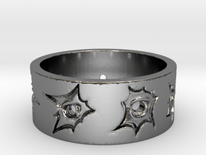 Outlaw Bullet Holes Ring Size 13 in Polished Silver