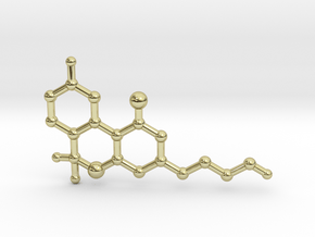 THC Molecule Keychain in 18K Gold Plated