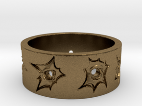 Outlaw Bullet Holes Ring Size 12 in Natural Bronze
