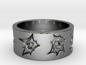 Outlaw Bullet Holes Ring Size 11 in Polished Silver