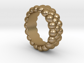 RING BUBBLES 14 - ITALIAN SIZE 14 in Polished Gold Steel