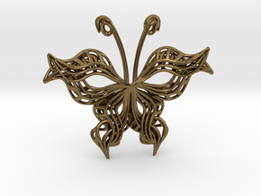 Butterfly Pendant in Natural Bronze