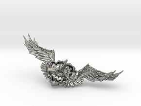Wings badge in Natural Silver