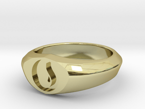 MTG Island Mana Ring (Size 15 1/2) in 18k Gold Plated Brass