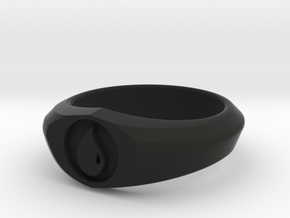 MTG Island Mana Ring (Size 15 1/2) in Black Natural Versatile Plastic
