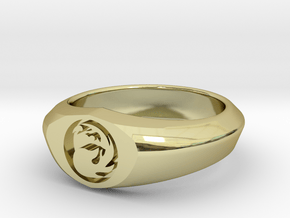 MTG Mountain Mana Ring (Size 15 1/2) in 18k Gold Plated Brass