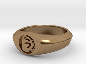 MTG Mountain Mana Ring (Size 15 1/2) in Natural Brass