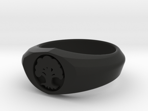 MTG Forest Mana Ring (Size 8) in Black Natural Versatile Plastic