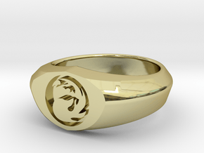 MTG Mountain Mana Ring (Size 8) in 18k Gold Plated Brass