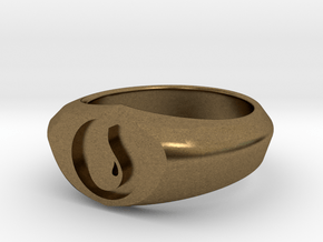 MTG Island Mana Ring (Size 8) in Natural Bronze