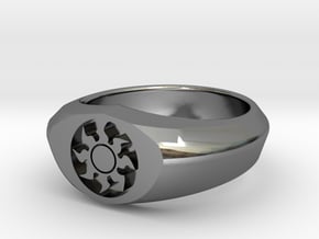 MTG Plains Mana Ring (Size 8 1/2) in Fine Detail Polished Silver