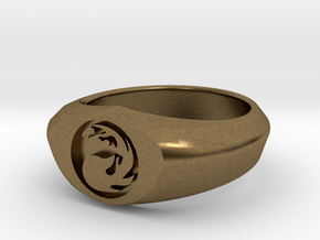 MTG Mountain Mana Ring (Size 8 1/2) in Natural Bronze