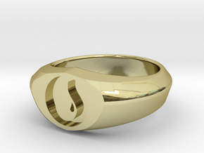 MTG Island Mana Ring (Size 8 1/2) in 18k Gold Plated Brass