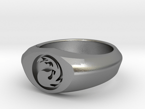 MTG Mountain Mana Ring (Size 8 1/2) in Natural Silver