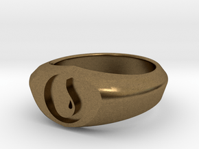 MTG Island Mana Ring (Size 8 1/2) in Natural Bronze