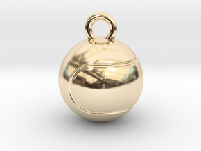 Tennis Ball in 14k Gold Plated Brass