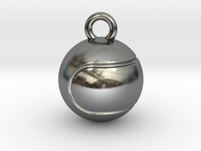 Tennis Ball in Polished Silver