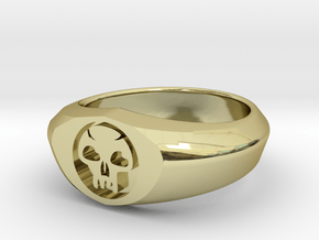 MTG Swamp Mana Ring (Size 9) in 18k Gold Plated Brass