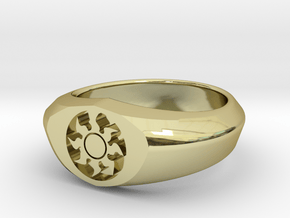 MTG Plains Mana Ring (Size 9) in 18k Gold Plated Brass