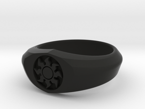MTG Plains Mana Ring (Size 9) in Black Natural Versatile Plastic