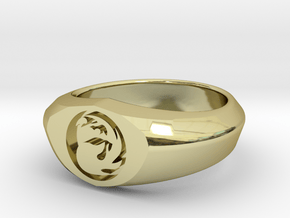 MTG Mountain Mana Ring (Size 9) in 18k Gold Plated Brass