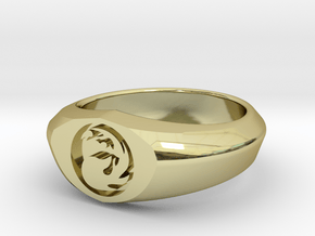 MTG Mountain Mana Ring (Size 10) in 18k Gold Plated Brass