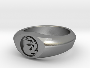 MTG Mountain Mana Ring (Size 10) in Natural Silver