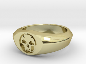 MTG Swamp Mana Ring (Size 10) in 18k Gold Plated Brass