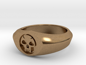 MTG Swamp Mana Ring (Size 10) in Natural Brass