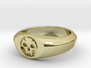 MTG Swamp Mana Ring (Size 11) in 18k Gold Plated Brass