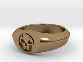 MTG Swamp Mana Ring (Size 11) in Natural Brass