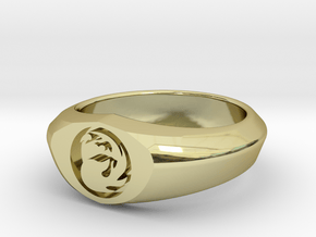 MTG Mountain Mana Ring (Size 11) in 18k Gold Plated Brass