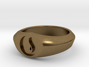 MTG Island Mana Ring (Size 11) in Natural Bronze
