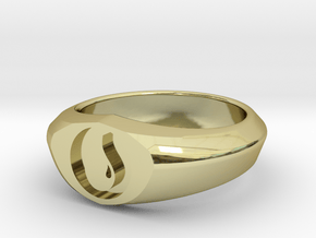 MTG Island Mana Ring (Size 11) in 18k Gold Plated Brass
