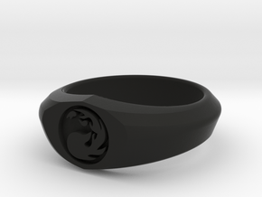 MTG Mountain Mana Ring (Size 11) in Black Natural Versatile Plastic