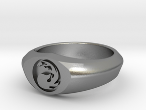 MTG Mountain Mana Ring (Size 11) in Natural Silver