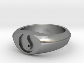MTG Island Mana Ring (Size 11) in Natural Silver