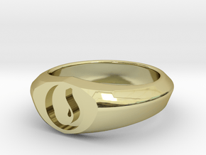 MTG Island Mana Ring (Size 12) in 18k Gold Plated Brass