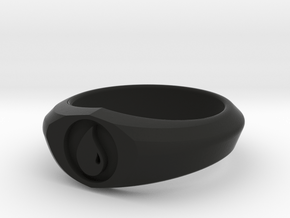 MTG Island Mana Ring (Size 12) in Black Natural Versatile Plastic