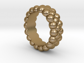 RING BUBBLES 16 - ITALIAN SIZE 16 in Polished Gold Steel