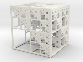 NewMenger Cube in White Natural Versatile Plastic