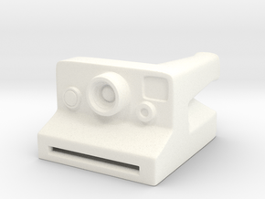 Polaroid Camera Pendant in White Processed Versatile Plastic
