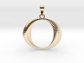 0061 Antisymmetric Torus Pendant (p=2.0) #002 in 14K Yellow Gold