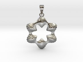 0065 Antisymmetric Torus Pendant (p=6.0) #006 in Fine Detail Polished Silver