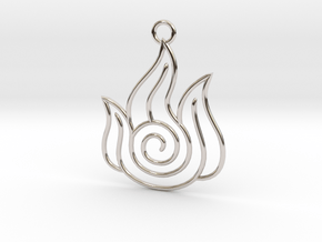 Avatar the Last Airbender: Fire in Rhodium Plated Brass