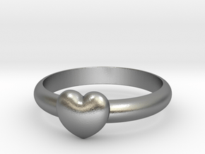 HEART RING - Size 19.5 mm (Dutch) / Size 9.5 (US/C in Natural Silver