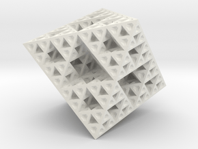 Sierpinski Octahedron Small in White Natural Versatile Plastic